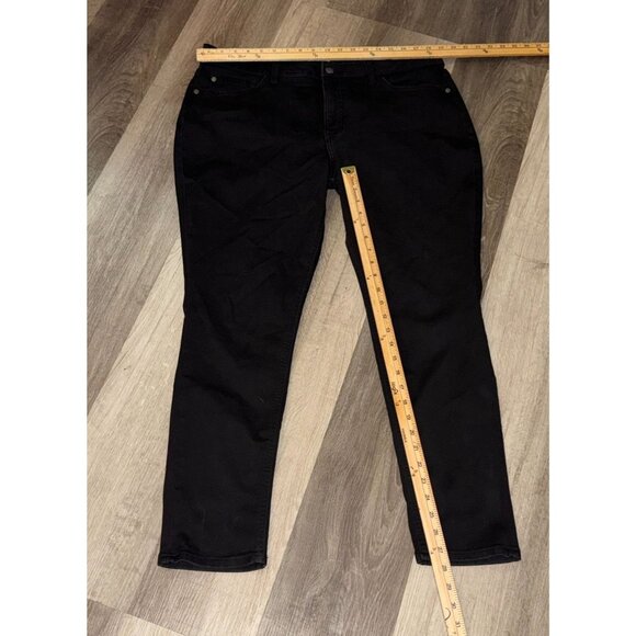 Riders By Lee Midrise Skinny Black Jeans Size 18 M Cotton Blend - Picture 6 of 8